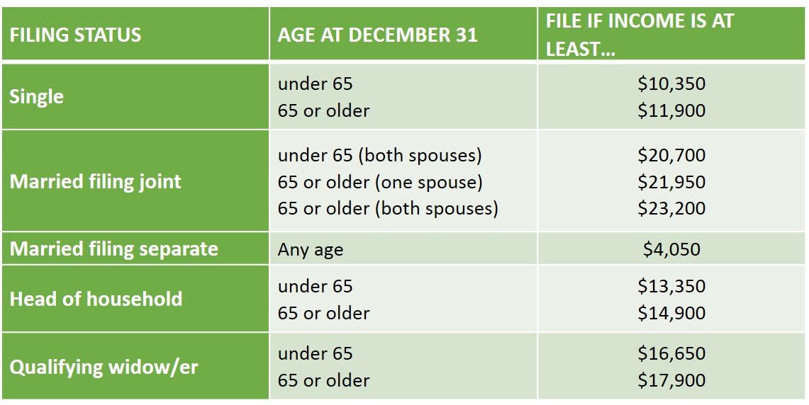 What Is The Minimum Income To File Taxes 2024 In - Genni Josepha